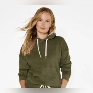 Outerknown Hightide Terry Pullover Hoodie Forest Green Size S NWOT